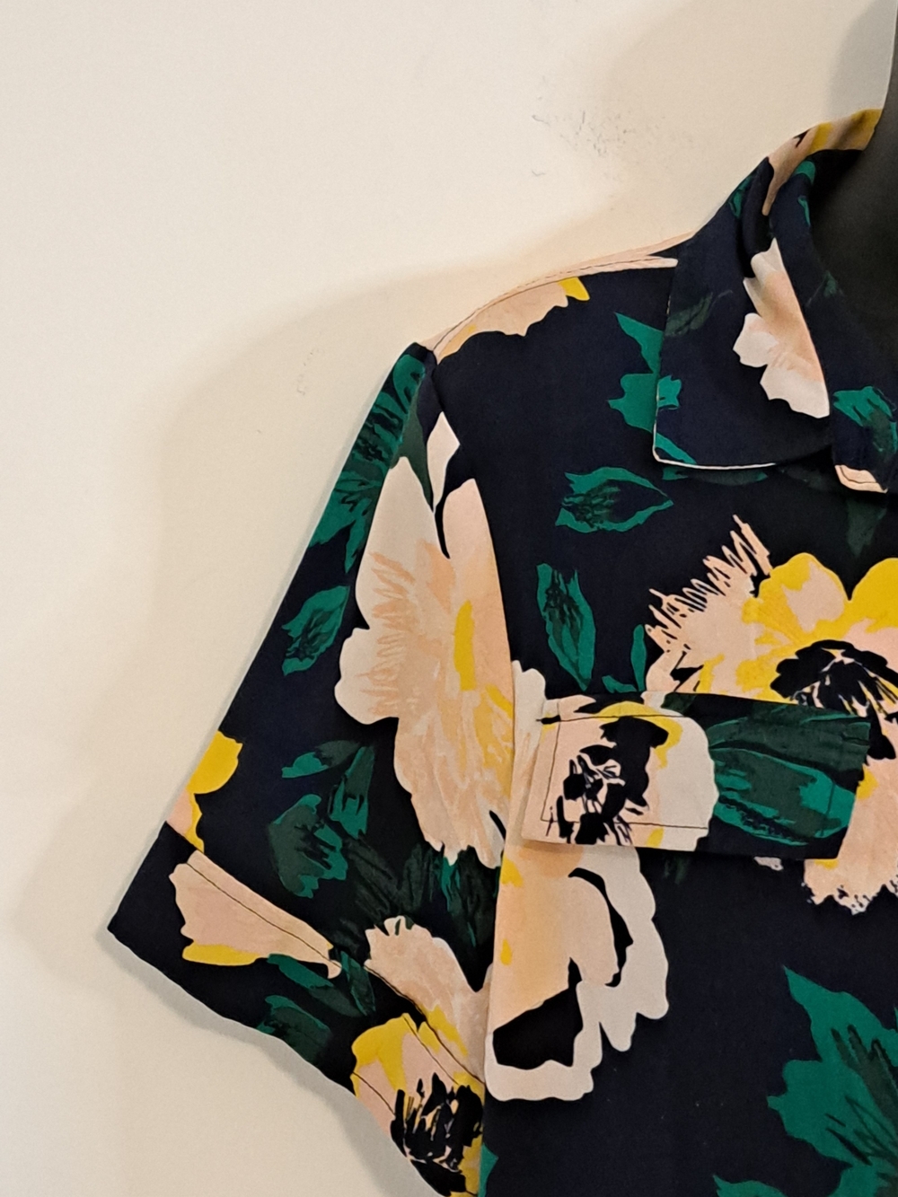 Banana Republic Floral Tie-Waist Midi Dress Missing Belt Misses Large - Picture 10 of 12